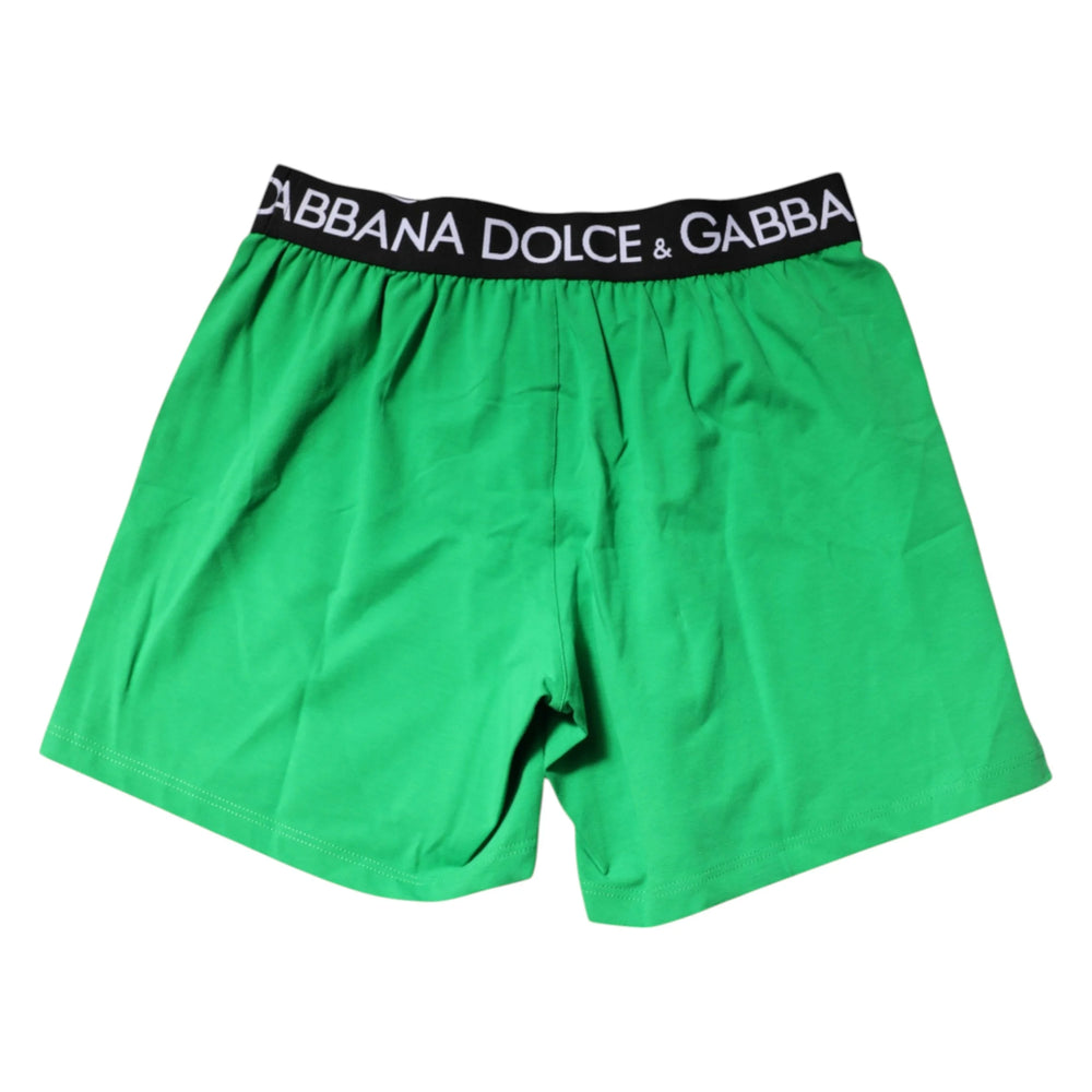 Dolce & Gabbana Green Cotton Regular Boxer Shorts Underwear - IT4 | S - Boxer Shorts