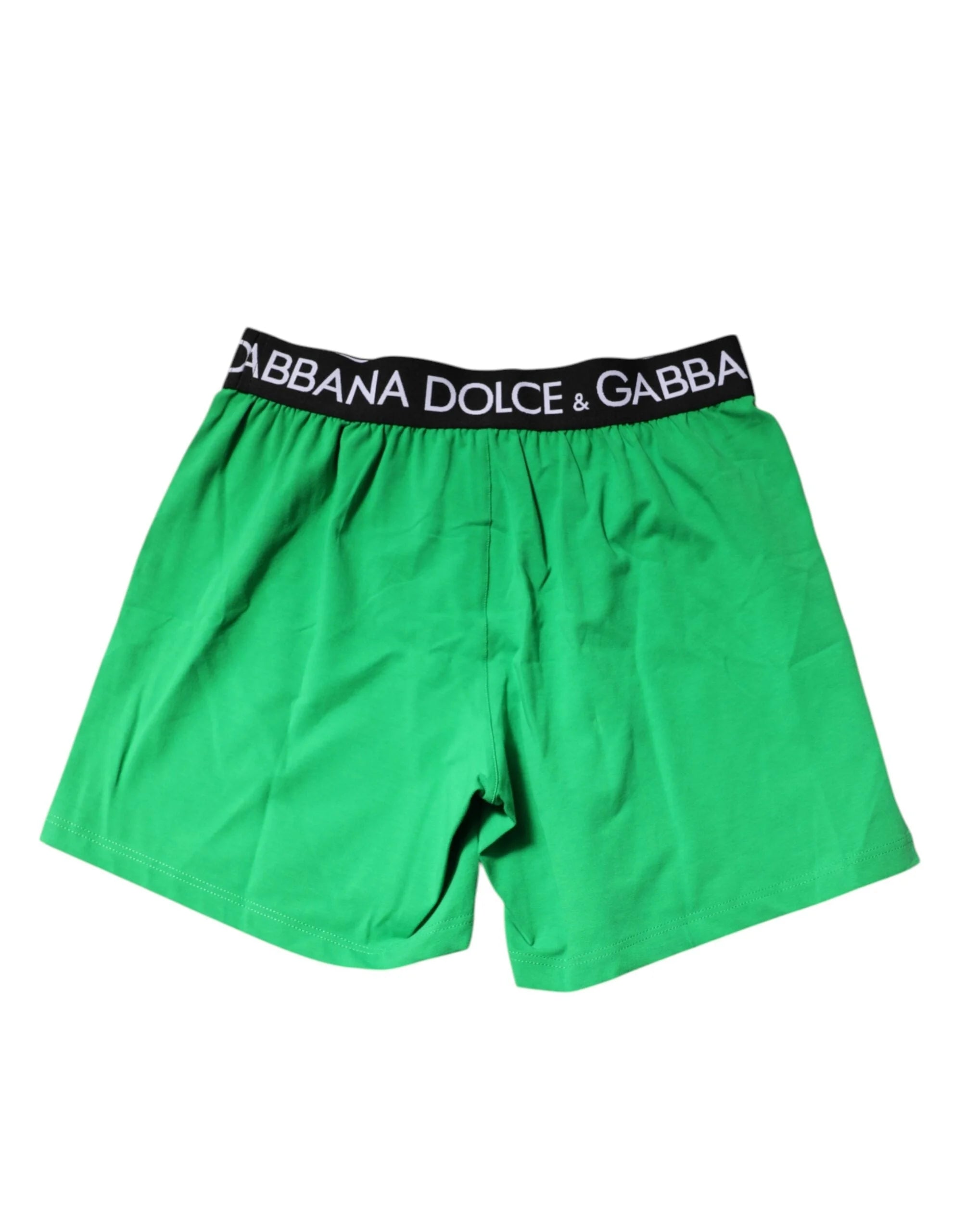 Dolce & Gabbana Green Cotton Regular Boxer Shorts Underwear - IT4 | S - Boxer Shorts