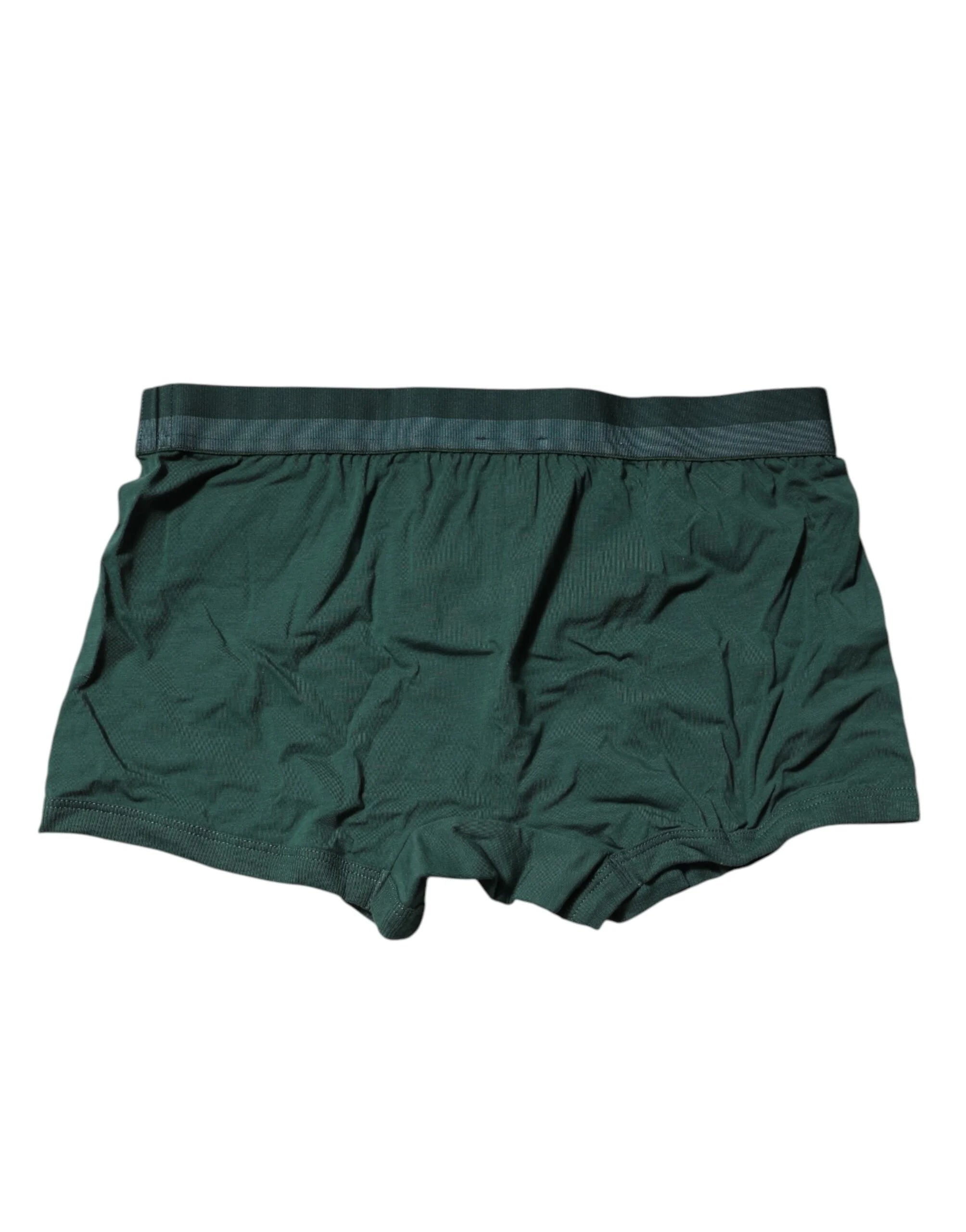 Dolce & Gabbana Green Cotton Regular Men Boxer Brief Underwear - IT3 | XS - Boxer Briefs
