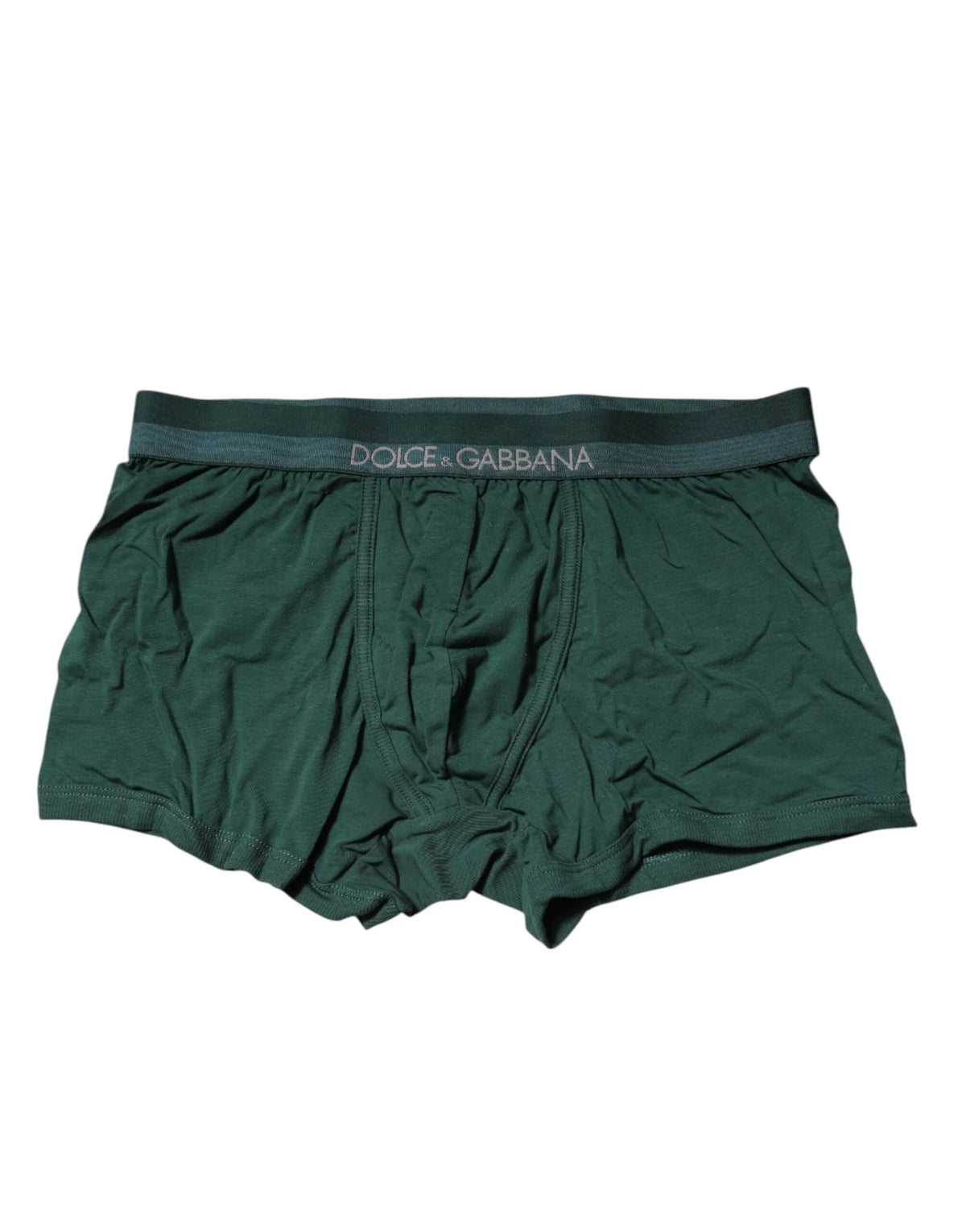 Dolce & Gabbana Green Cotton Regular Men Boxer Brief Underwear - IT3 | XS - Boxer Briefs