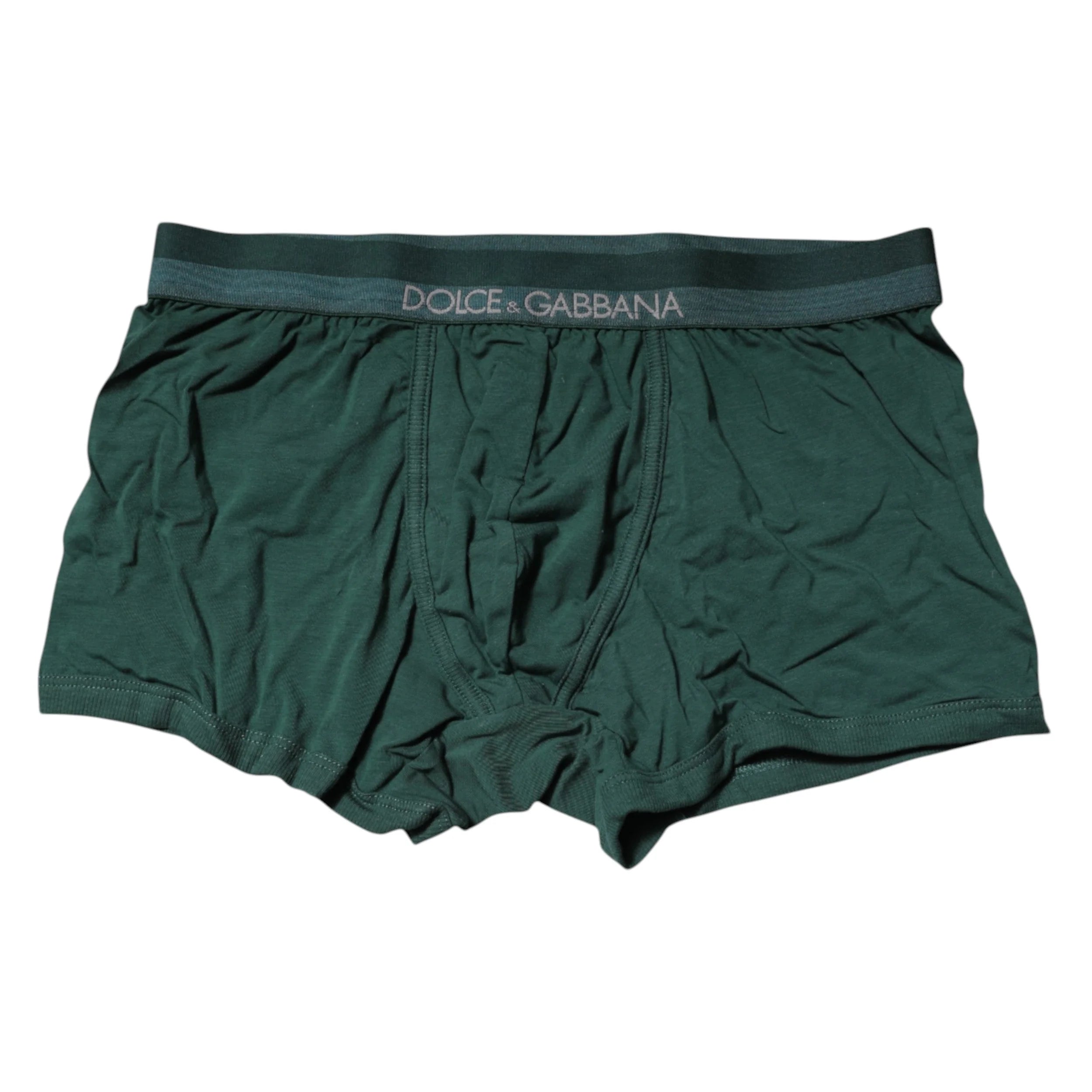 Dolce & Gabbana Green Cotton Regular Men Boxer Brief Underwear - IT3 | XS - Boxer Briefs