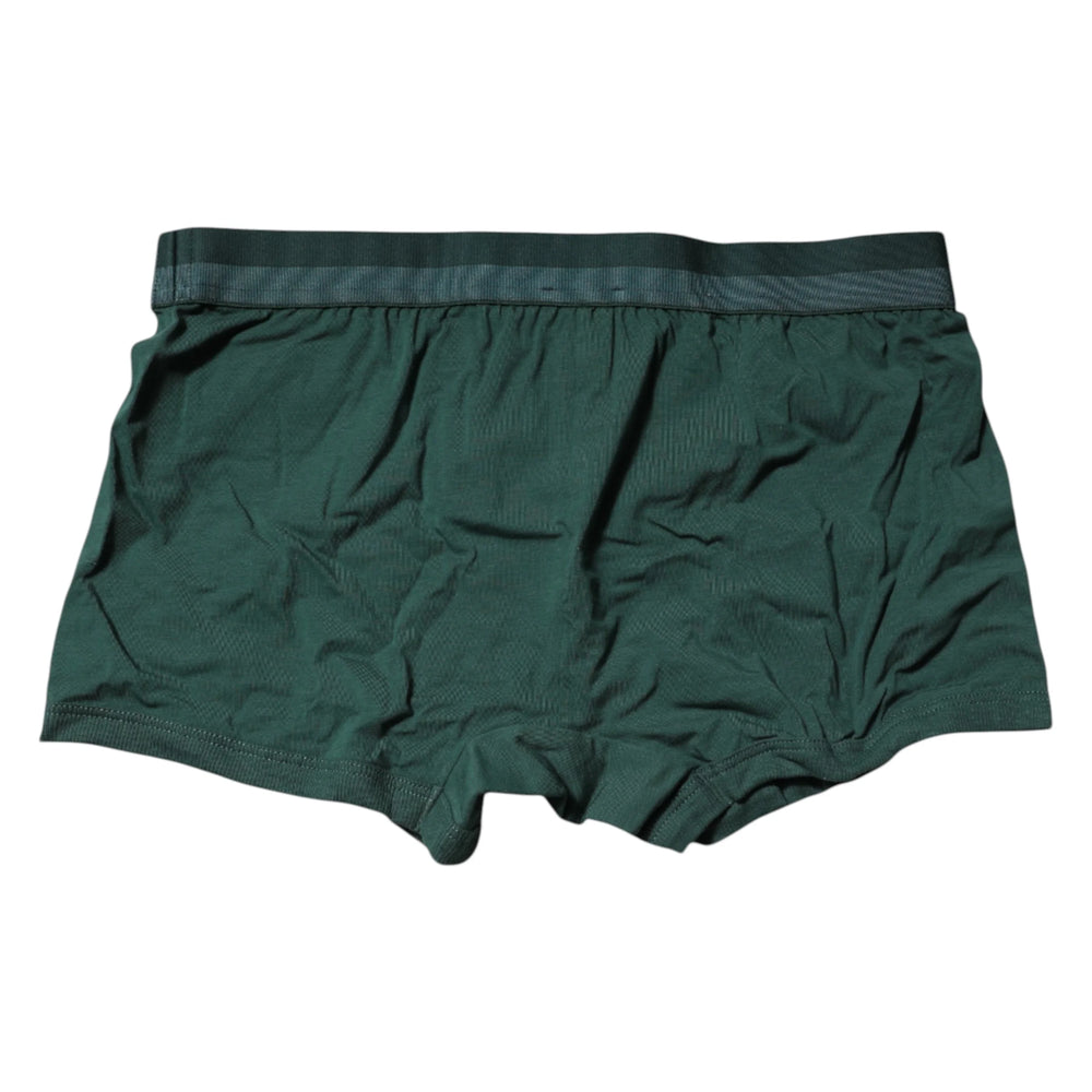 Dolce & Gabbana Green Cotton Regular Men Boxer Brief Underwear - IT3 | XS - Boxer Briefs