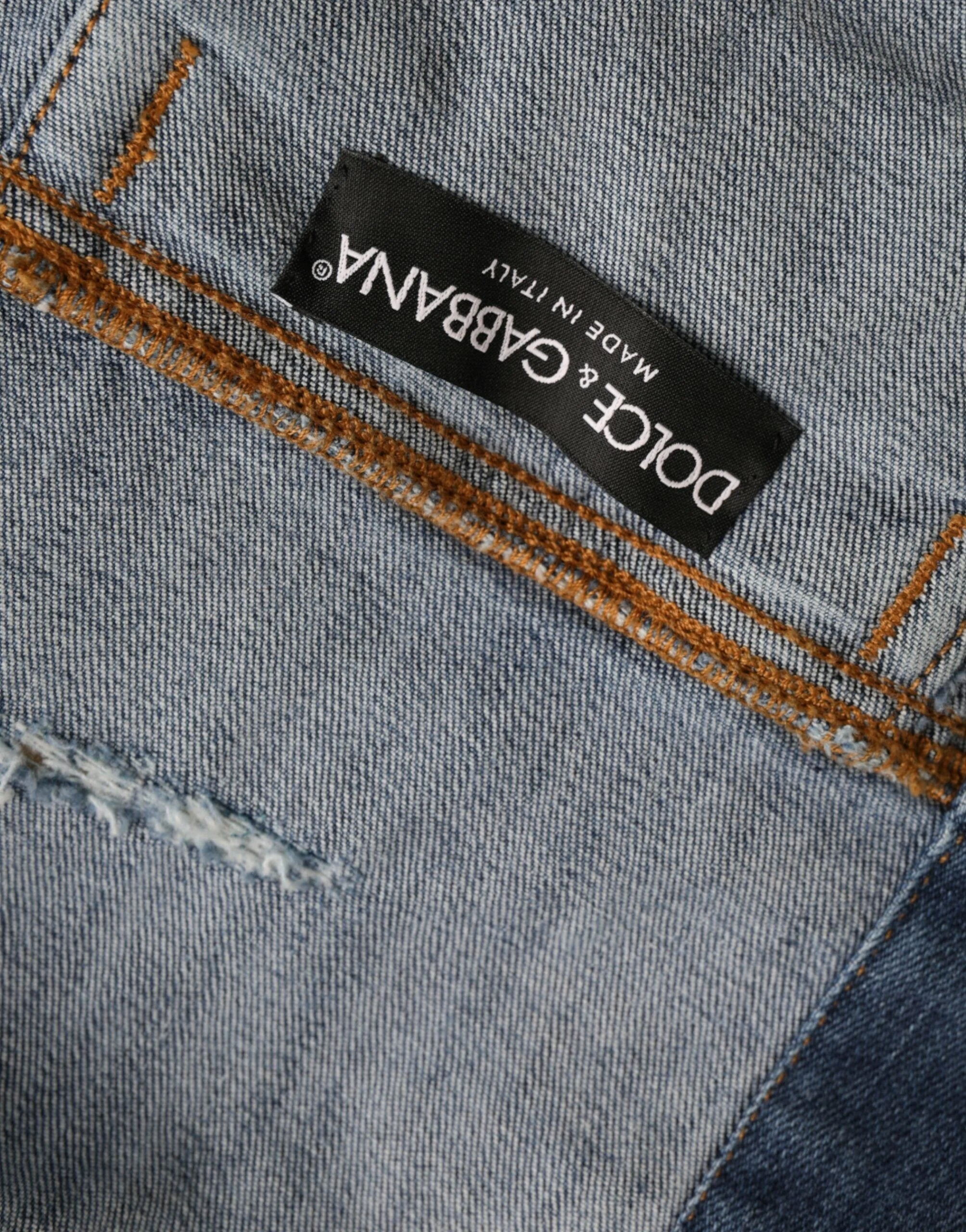 Dolce & Gabbana Green Cotton Tie Dye Cropped Cropped Denim Jacket - IT40|S - Trucker Jackets