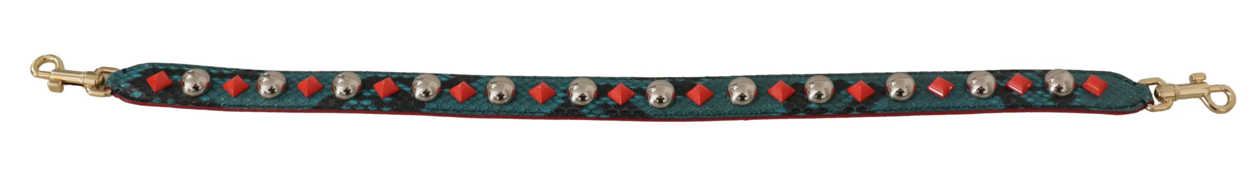 Dolce & Gabbana Green Crystals Leather Bag Shoulder Strap - Handbag & Wallet Accessories