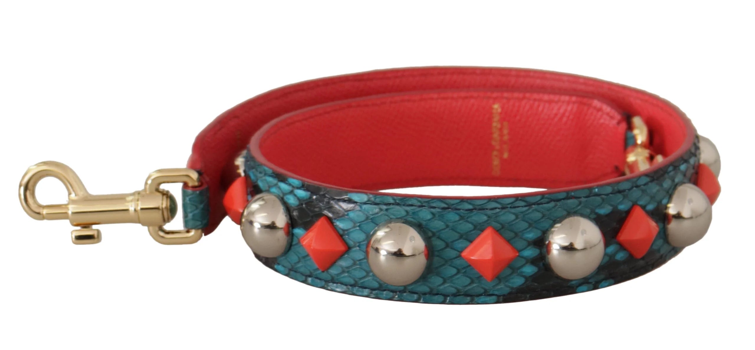 Dolce & Gabbana Green Crystals Leather Bag Shoulder Strap - Handbag & Wallet Accessories