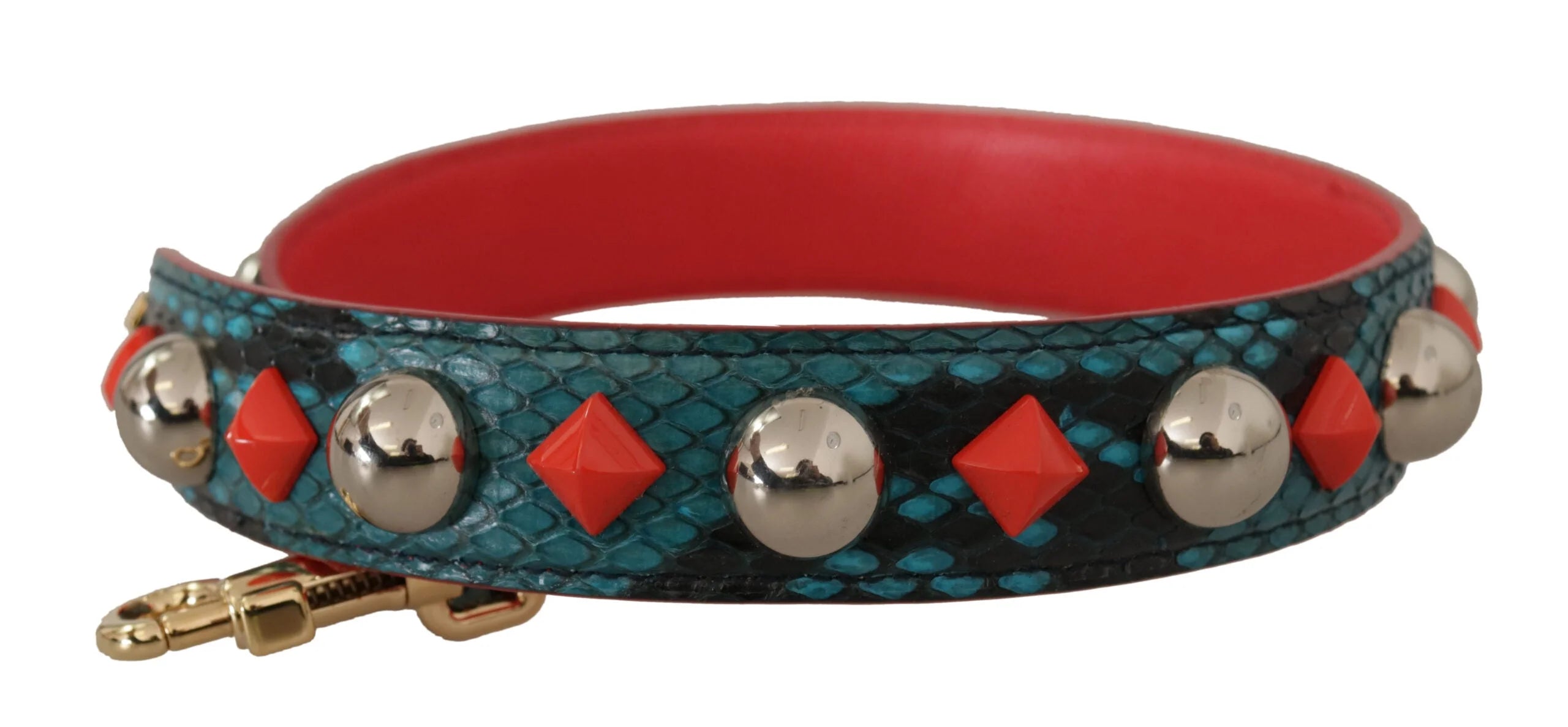 Dolce & Gabbana Green Crystals Leather Bag Shoulder Strap - Handbag & Wallet Accessories