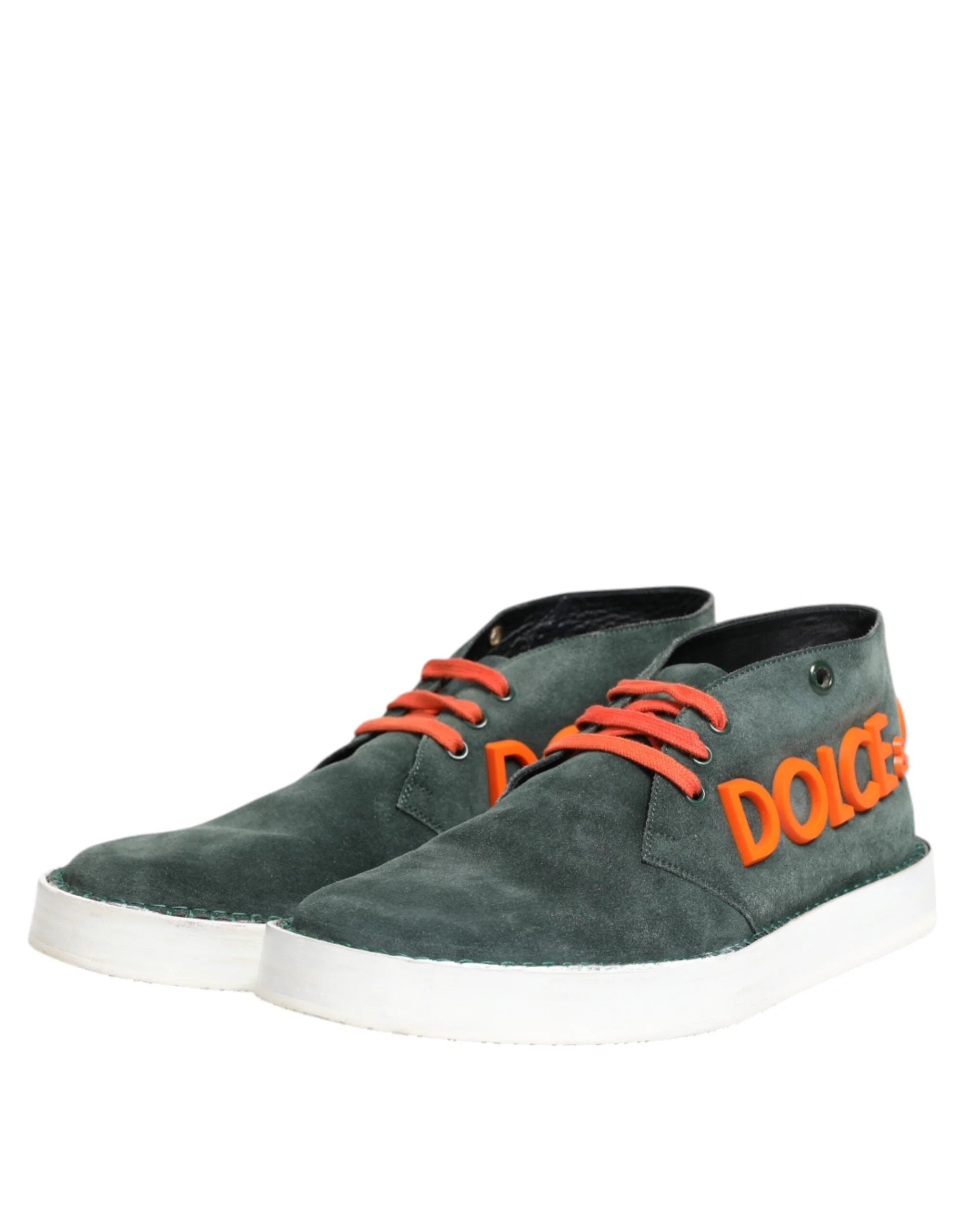 Dolce & Gabbana Green Derby Logo Casual Men Sneakers Shoes - EU44/US11 - Sneakers