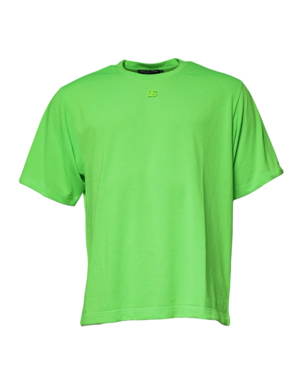 Dolce & Gabbana Green DG Logo Cotton Crew Neck T-shirt - T-Shirts