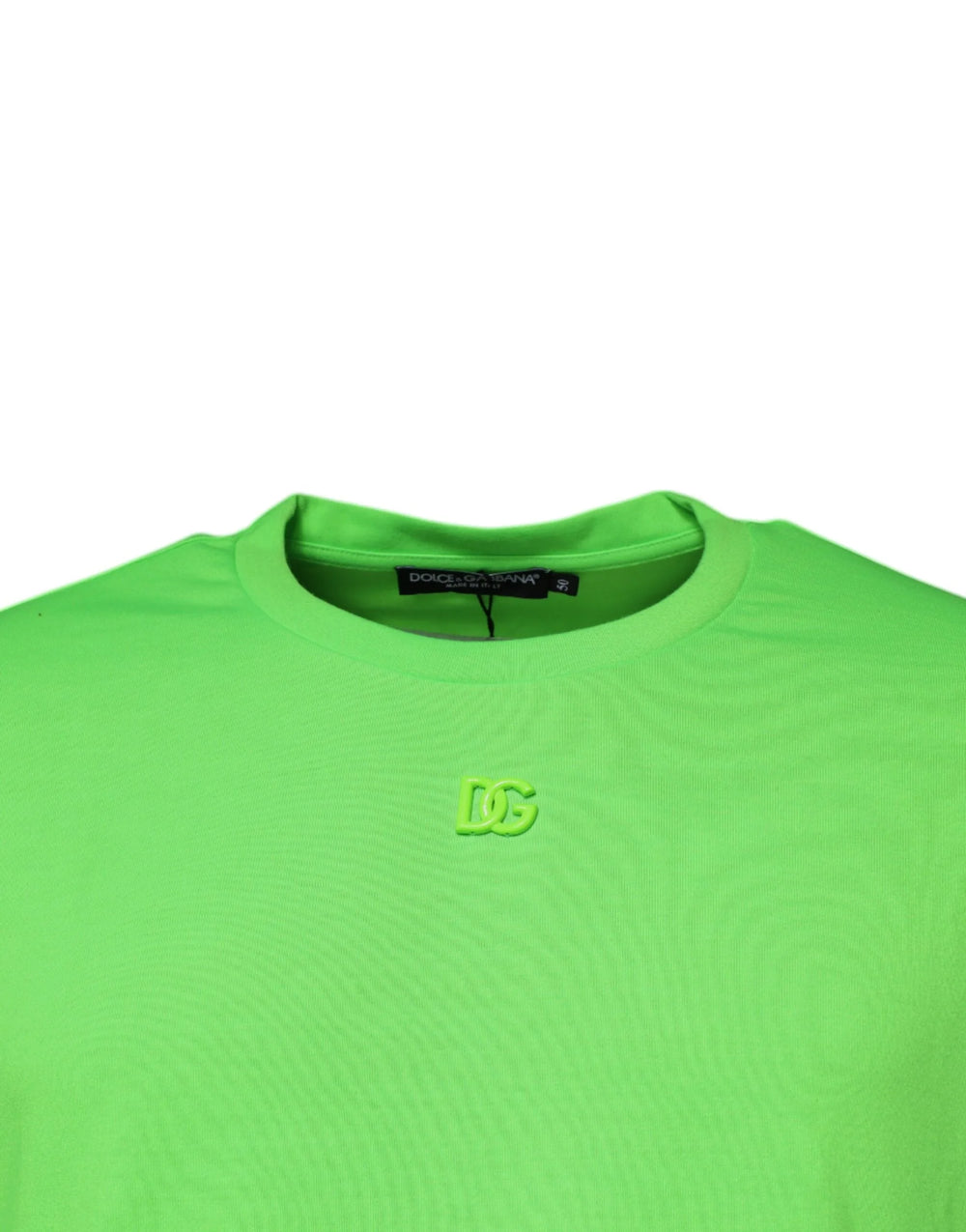 Dolce & Gabbana Green DG Logo Cotton Crew Neck T-shirt - T-Shirts