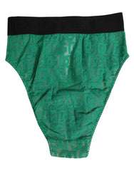 Dolce & Gabbana Green DG Logo Lace High Brief Panty Underwear - IT2 | S - Briefs
