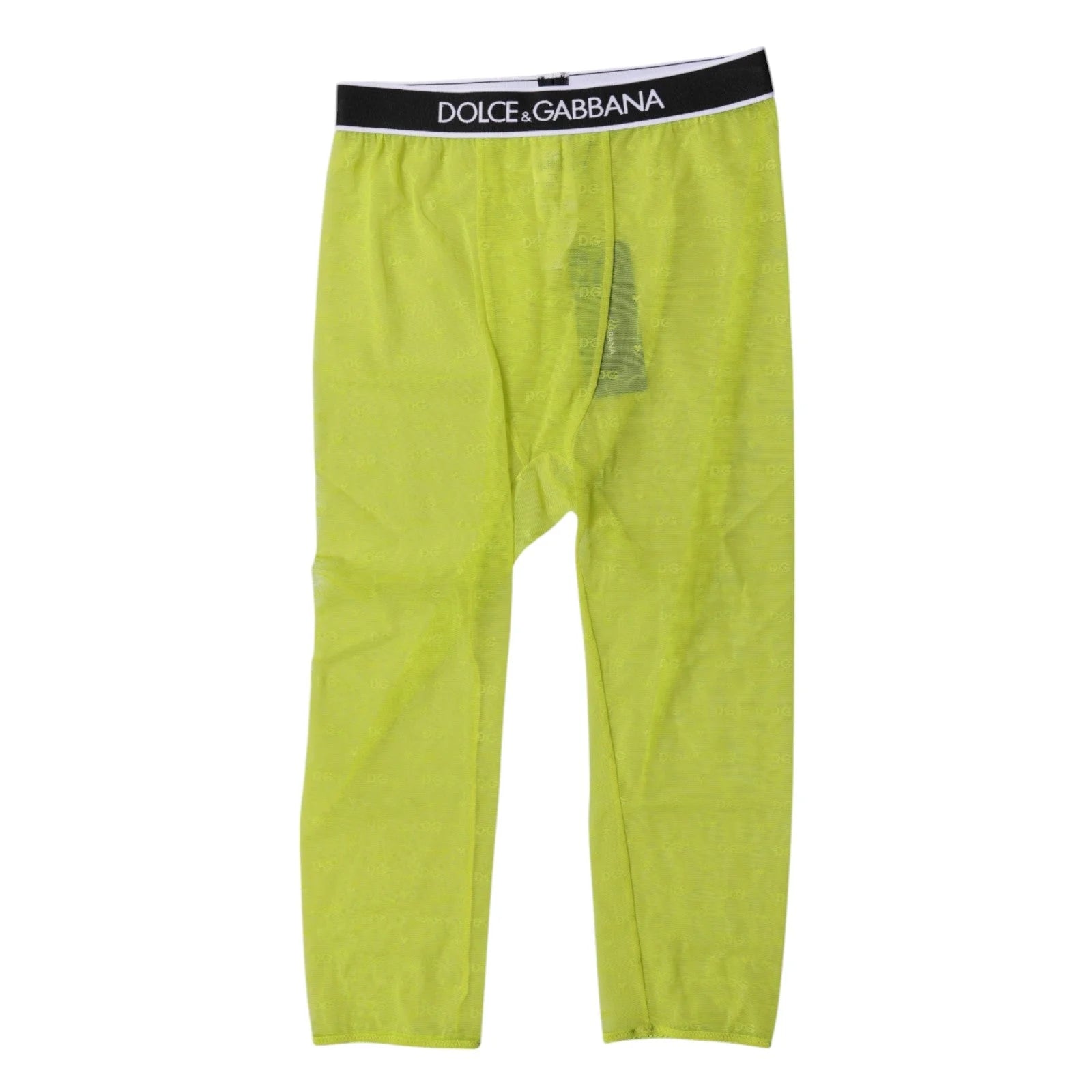 Dolce & Gabbana Green DG Logo Nylon Cropped Tights Underwear - IT2 | S - Hosiery