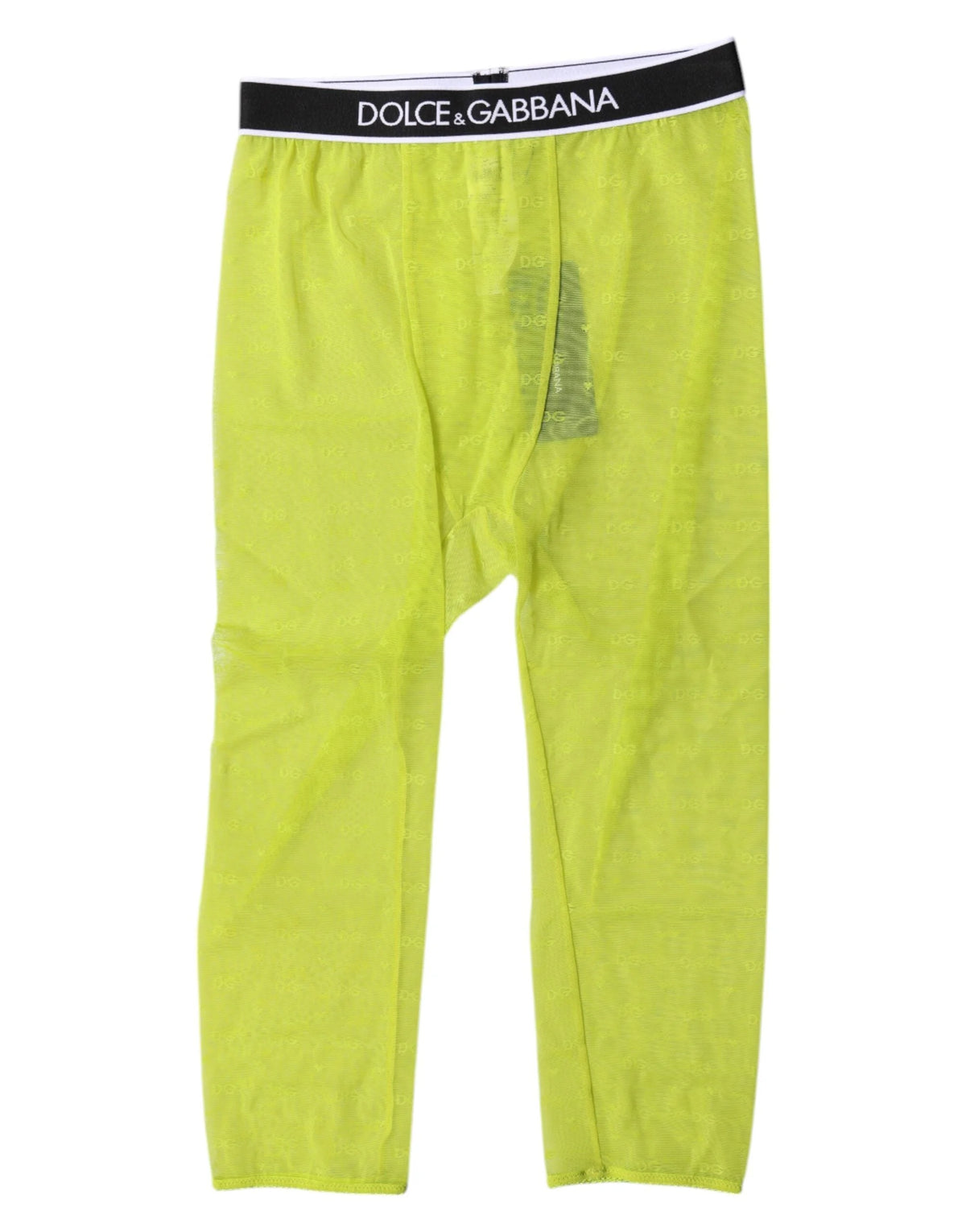 Dolce & Gabbana Green DG Logo Nylon Cropped Tights Underwear - IT2 | S - Hosiery