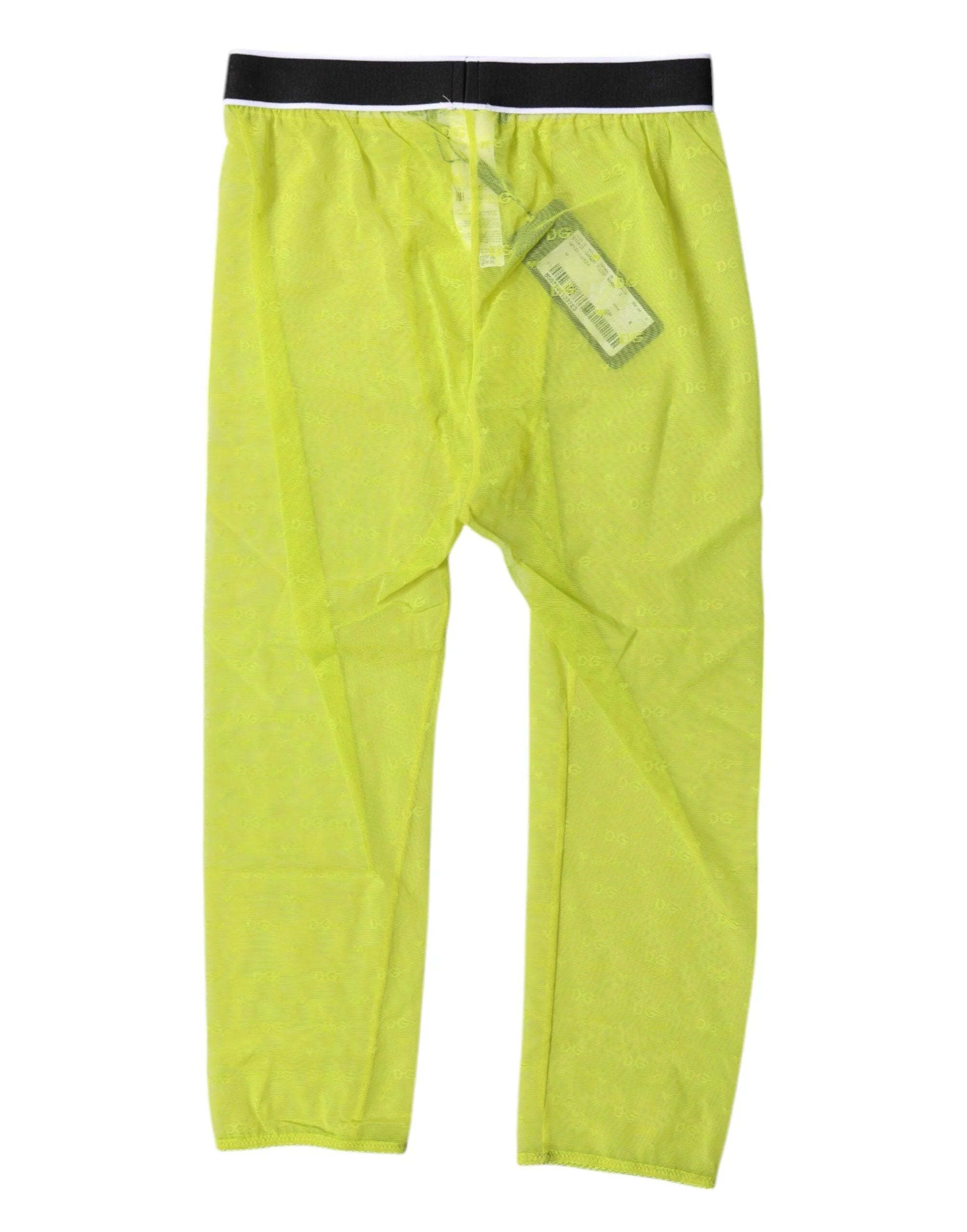 Dolce & Gabbana Green DG Logo Nylon Cropped Tights Underwear - IT2 | S - Hosiery