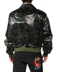 Dolce & Gabbana Green DG Logo Print Bomber Full Zip Jacket - IT50 | L - Bomber Jackets