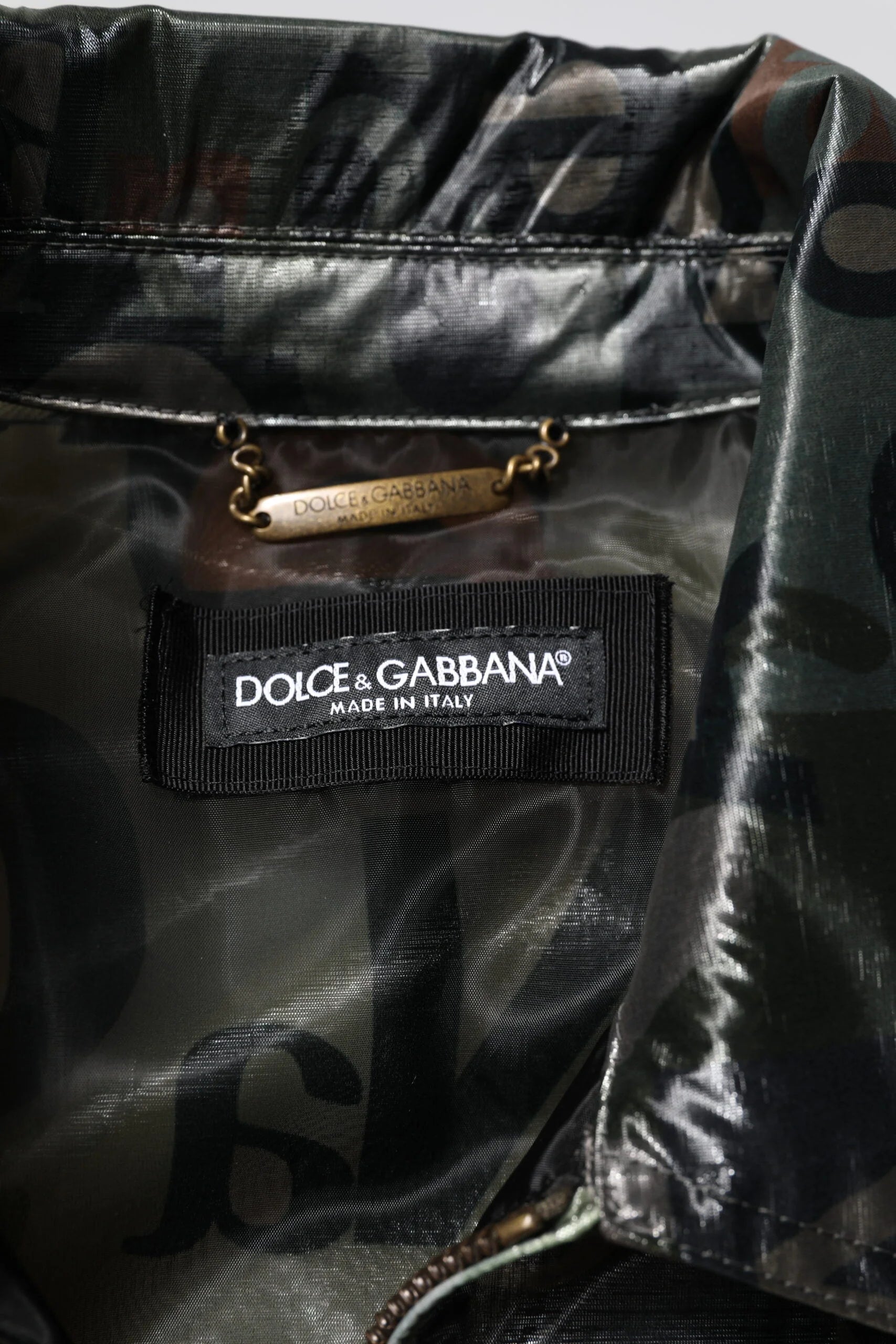 Dolce & Gabbana Green DG Logo Print Bomber Full Zip Jacket - IT50 | L - Bomber Jackets