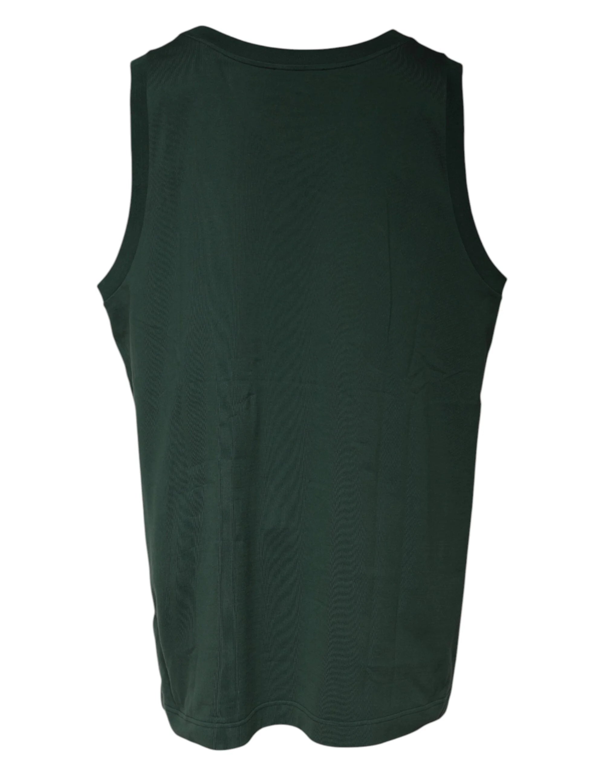 Dolce & Gabbana Green DG Sleeveless Round Neck Tank T-shirt - IT52 | XL - Tank Tops