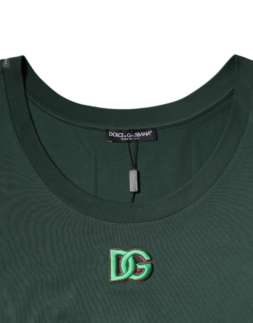 Dolce & Gabbana Green DG Sleeveless Round Neck Tank T-shirt - IT52 | XL - Tank Tops