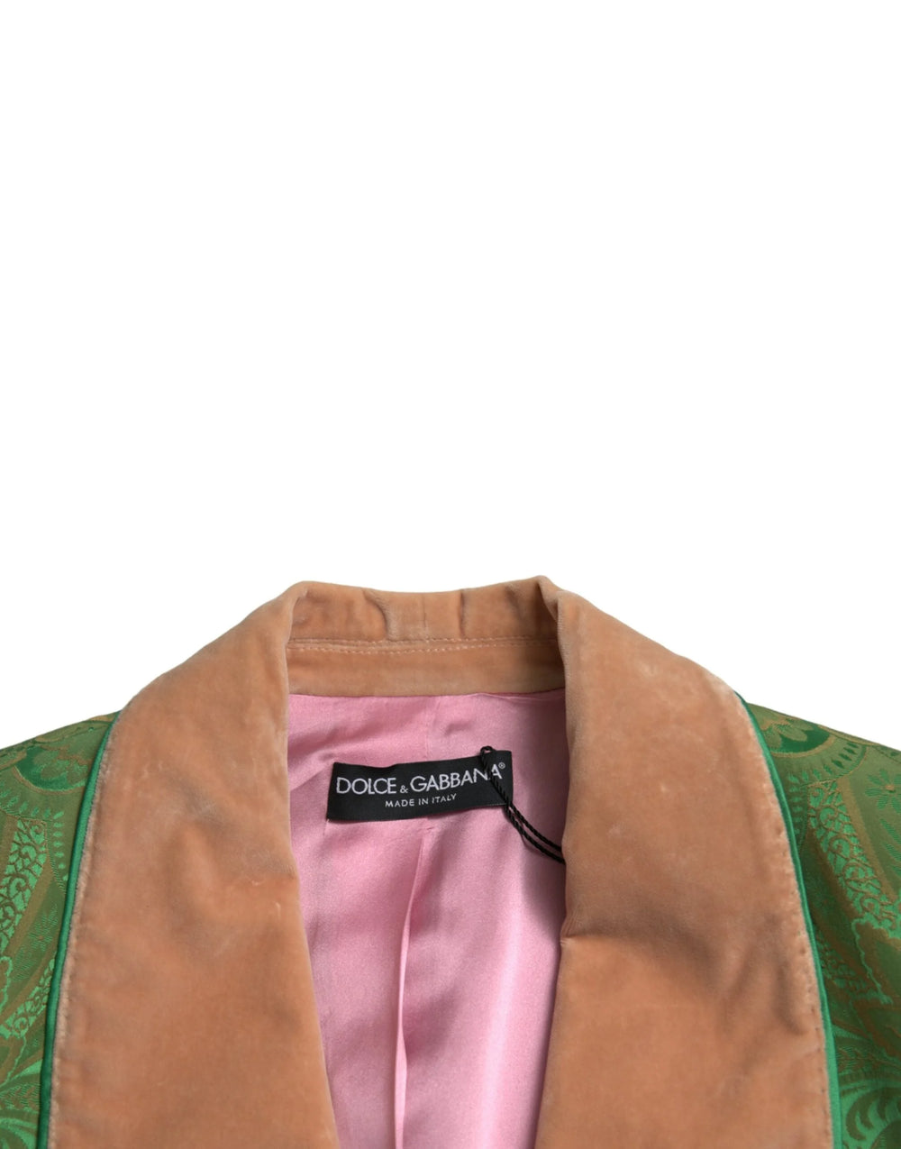 Dolce & Gabbana Green Floral Double Breasted Coat Jacket - IT40|S - Wrap Coats