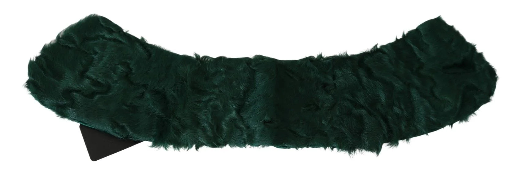 Dolce & Gabbana Green Fur Shoulder Collar Wrap Lambskin Scarf - Scarves & Shawls