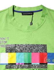 Dolce & Gabbana Green Graphic Printed Round Neck T-shirt - IT48 | M - T-Shirts