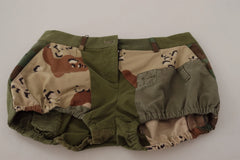 Dolce & Gabbana Green High Waist Hot Pants Cotton Army Shorts - IT40|S