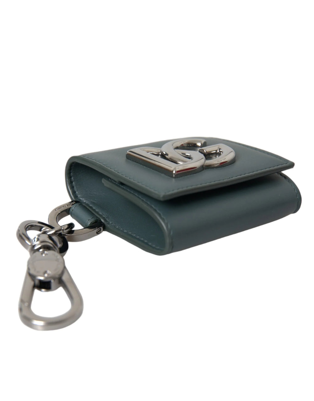 Dolce & Gabbana Green Leather DG Logo Keyring Coin Purse Keyring Wallet - Coin Purses