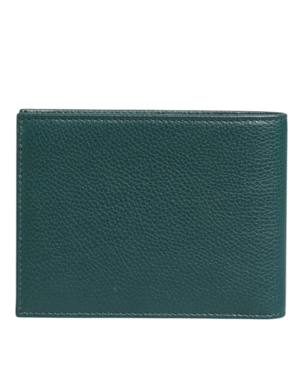 Dolce & Gabbana Green Leather DG Logo Plaque Bifold Card Holder Wallet - Wallets