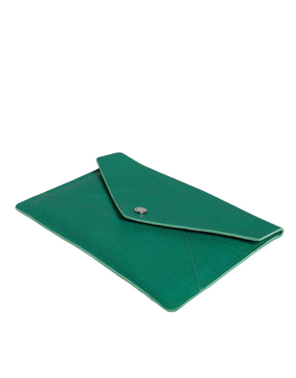 Dolce & Gabbana Green Leather Handbag Clutch Mini Purse Pouch Tablet Case - Envelope Clutches
