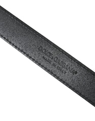 Dolce & Gabbana Green Leather Jacquard Silver Metal Buckle Belt - 90 cm / 36 Inches - Belts