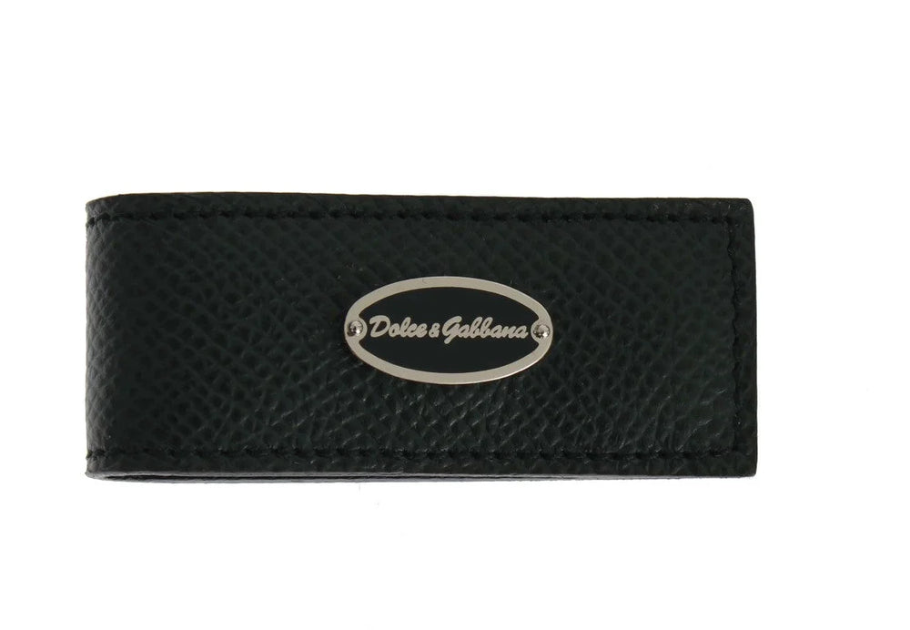 Dolce & Gabbana Green Leather Magnet Money Clip - Wallets & Money Clips