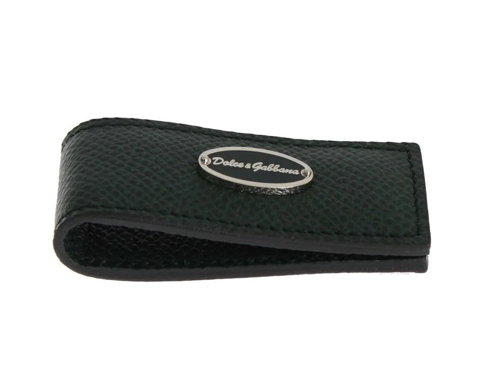 Dolce & Gabbana Green Leather Magnet Money Clip - Wallets & Money Clips