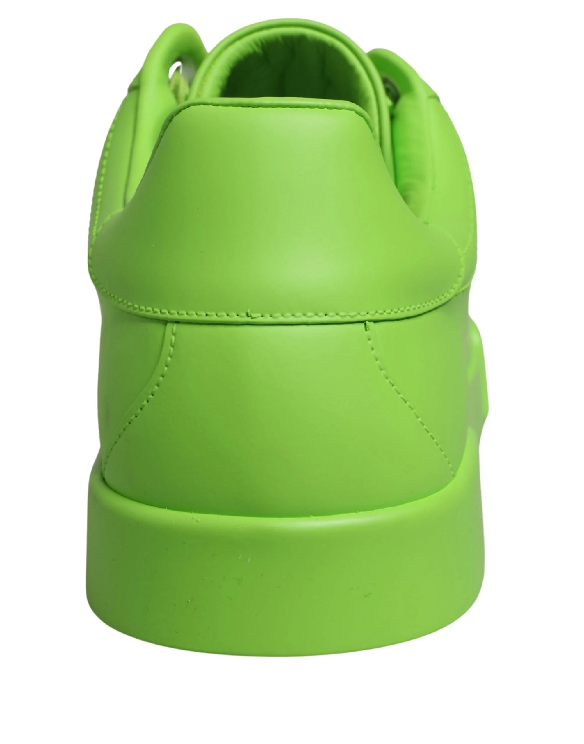 Dolce & Gabbana Green Leather Portofino Low Top Sneakers Shoes