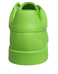 Sneakers Baixas Portofino em Pele Verde Dolce & Gabbana