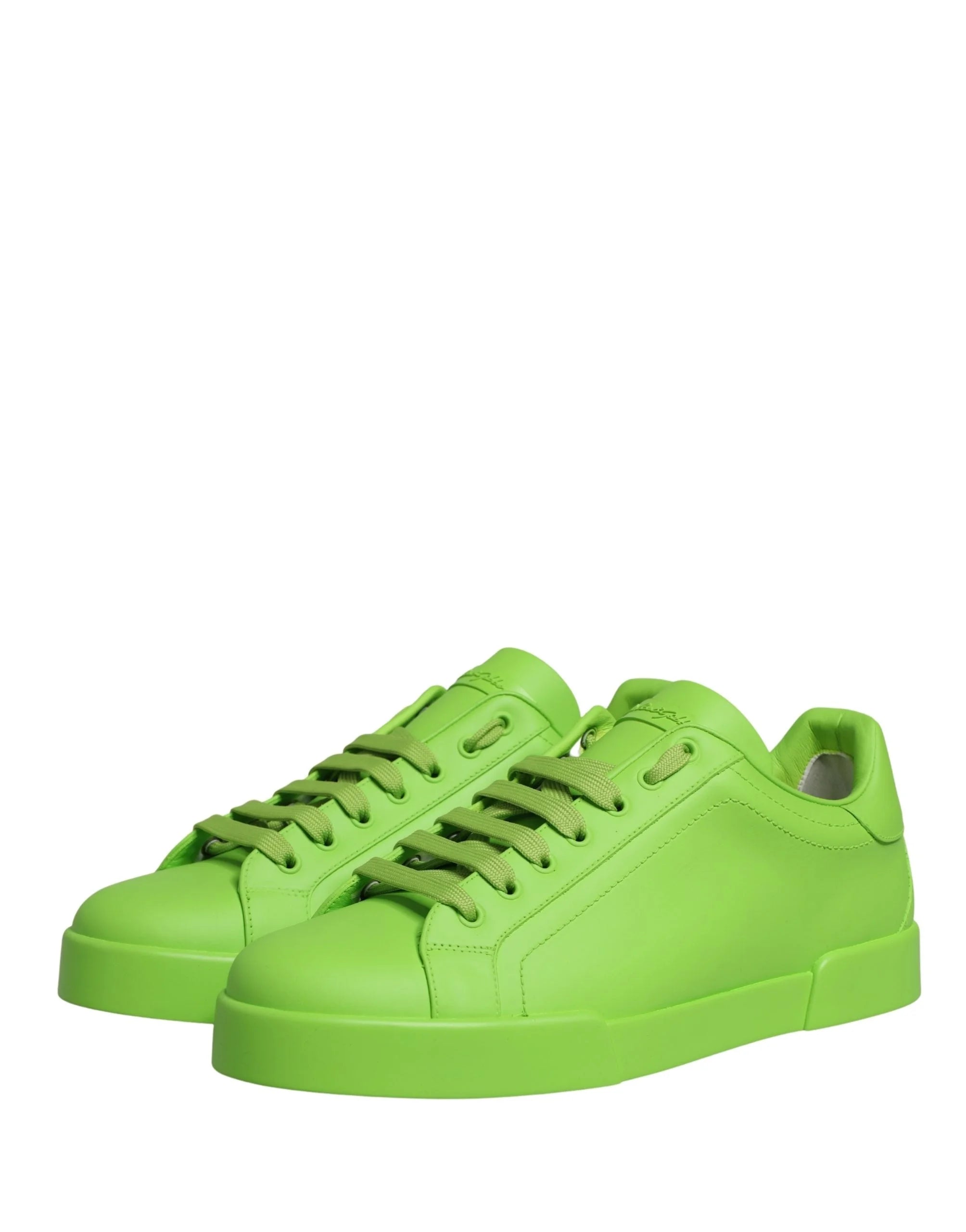 Sneakers Baixas Portofino em Pele Verde Dolce & Gabbana