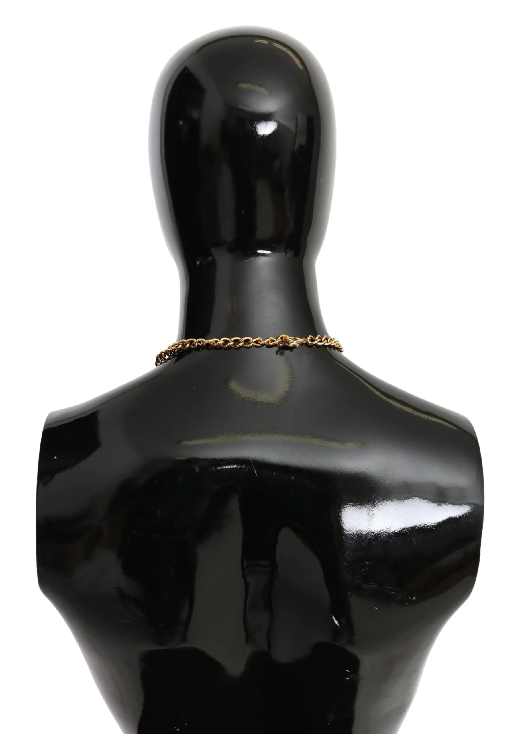 Dolce & Gabbana Green Leaves Gold Brass Crystal Flower Pendant Necklace - Necklaces