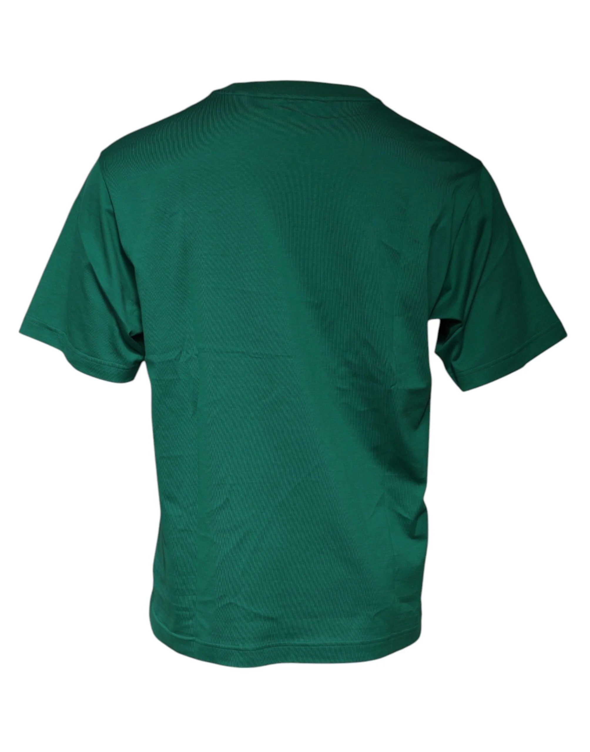 Dolce & Gabbana Green Logo Crew Neck Short Sleeves T-shirt - IT48 | M - T-Shirts