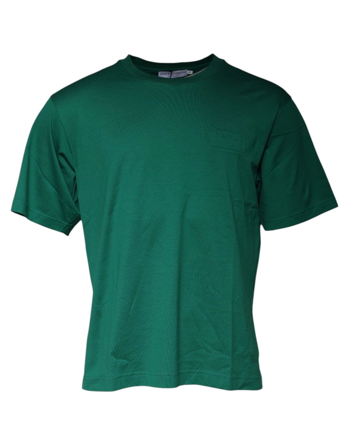 Dolce & Gabbana Green Logo Crew Neck Short Sleeves T-shirt - IT48 | M - T-Shirts