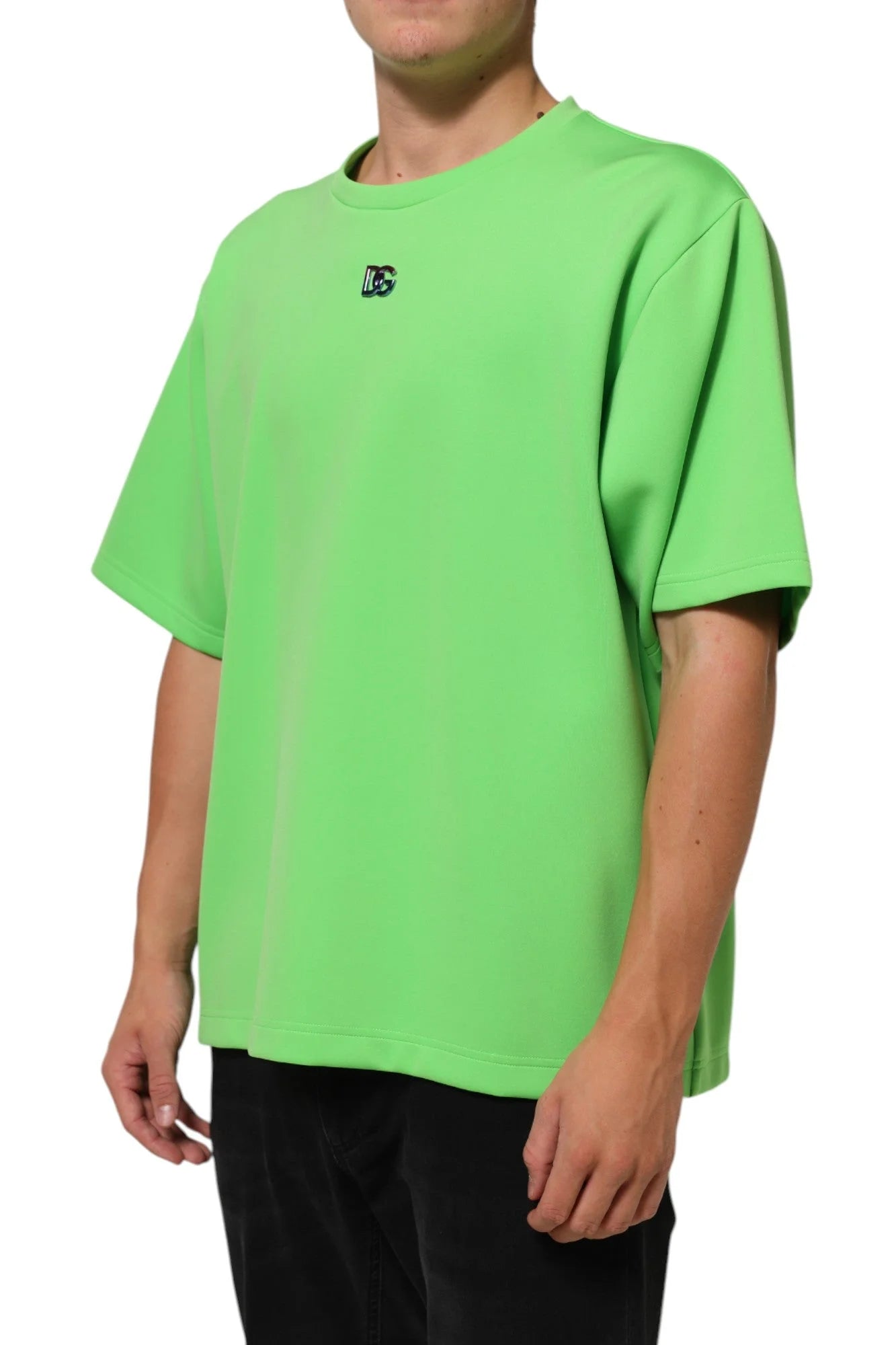 Dolce & Gabbana Green Logo Crew Neck Short Sleeves T-shirt - IT58 | 3XL