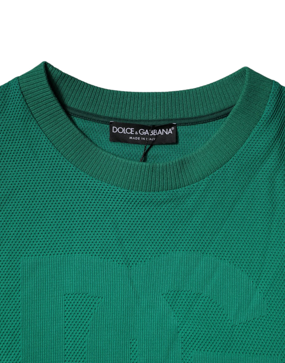 Dolce & Gabbana Green Logo Nylon Crew Neck Pullover Sweater - IT54 | XL - Sweaters