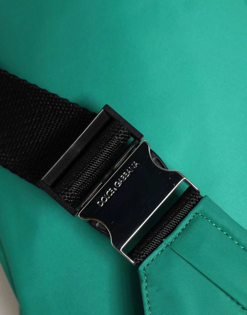 Dolce & Gabbana Green Logo Plaque Nylon Waist Fanny Pack Men’s Borse Bag