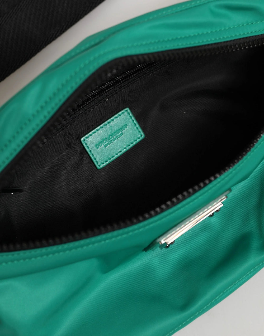 Dolce & Gabbana Green Logo Plaque Nylon Waist Fanny Pack Men’s Borse Bag - Fanny Packs