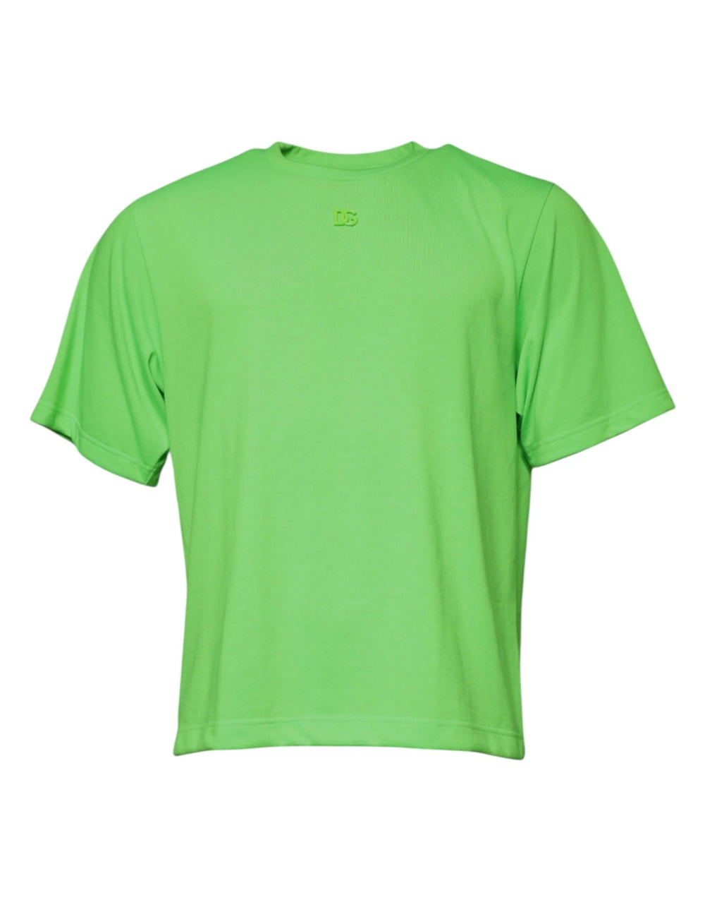 Dolce & Gabbana Green Logo Polyester Crew Neck T-shirt - IT48 | M - T-Shirts