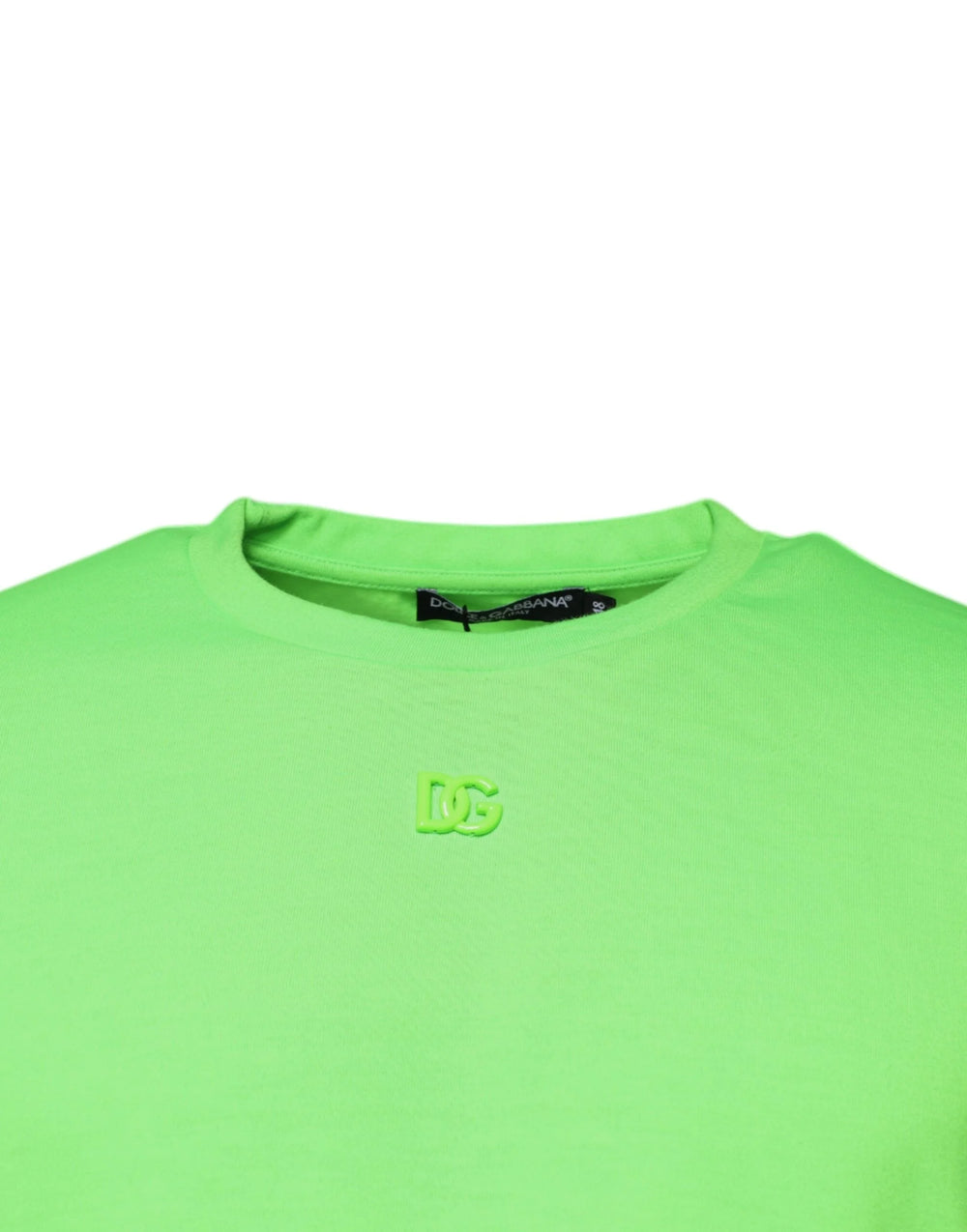 Dolce & Gabbana Green Logo Polyester Crew Neck T-shirt - IT48 | M - T-Shirts
