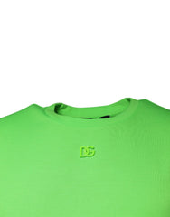 Dolce & Gabbana Green Logo Round Neck Short Sleeves T-shirt - IT48 | M - T-Shirts