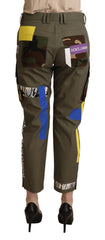 Dolce & Gabbana Green Military Cargo Trouser Cotton Pants - Cargo Pants