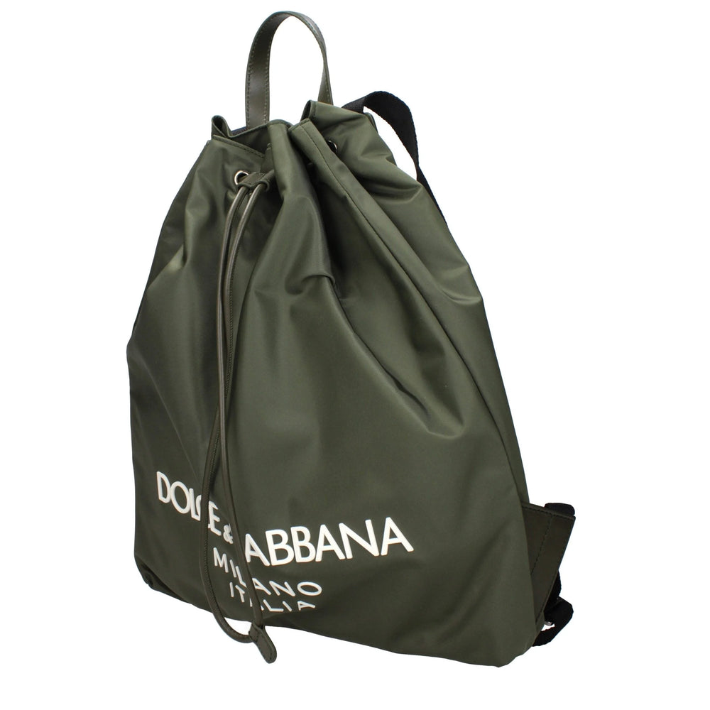 Dolce & Gabbana Green Nylon Backpacks