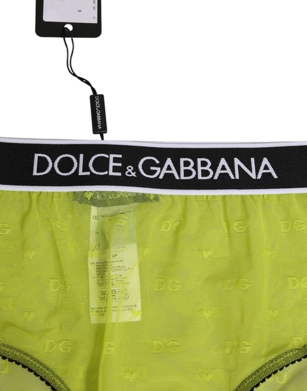 Dolce & Gabbana Green Nylon Logo Waistband Brief Panty Underwear - IT2 | S - Briefs
