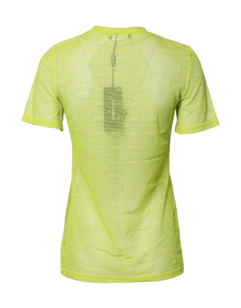 Dolce & Gabbana Green Nylon See Through Women Short Sleeves Top - IT2 | S - T-Shirts