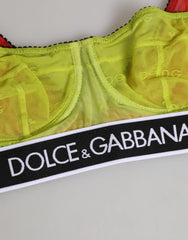 Dolce & Gabbana Green Nylon Soft Cup Balconnet Bra Underwear - IT2 | S - Bras