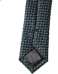 Dolce & Gabbana Green Patterned 100% Silk Adjustable Men Tie - Neckties